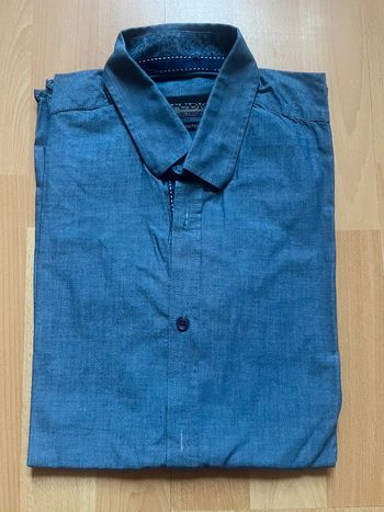 Chemise homme manches longues Armand Thiery taille M bleu gris