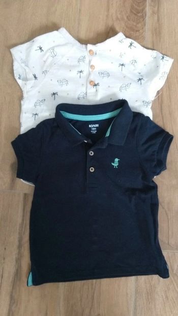 2 Polo garçon 18 mois Kiabi