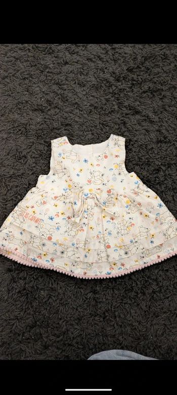 Robe blanche Winnie l'Ourson 6-9m