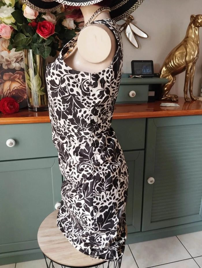 🌾Robe Noire & Crème Imprimé Floral Nougat London T36/38🌾 - photo numéro 6