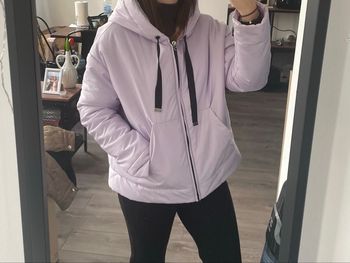 Imperméable violet pastel