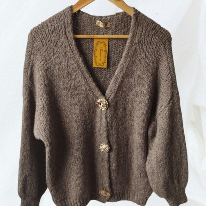 Cardigan avec laine taupe SO CACHEMIRE - photo numéro 7