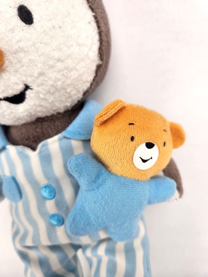 Peluche Doudou T'choupi - Pyjama Bleu Rayé - 27 cm - photo numéro 3