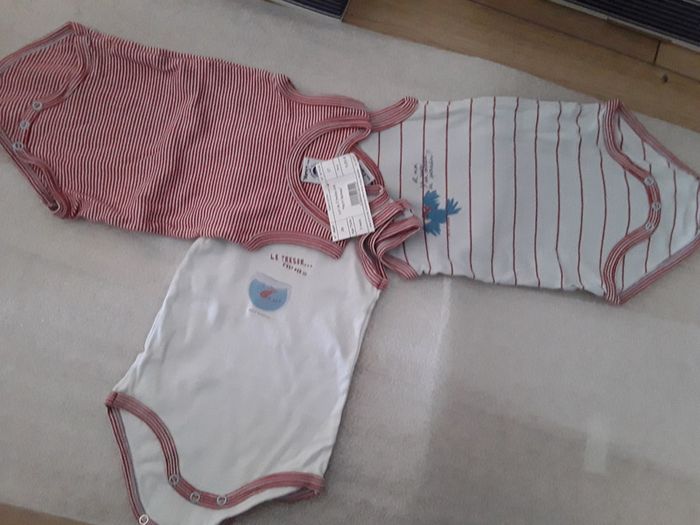 Lot de 3 bodys Petit Bateau