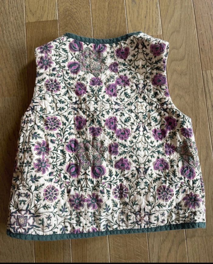 Gilet fleuri sans manche Zara 4 ans - photo numéro 2