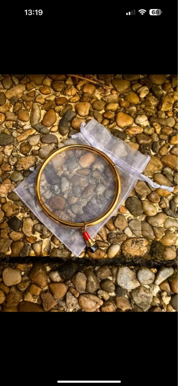 Bracelet jonc rouge à lèvre - photo numéro 4