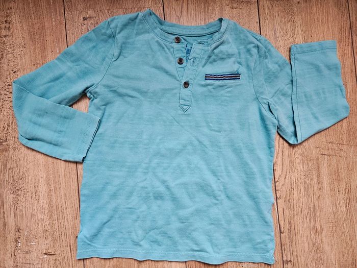 T.shirt manches longues bleu vert Sergent Major 6 ans