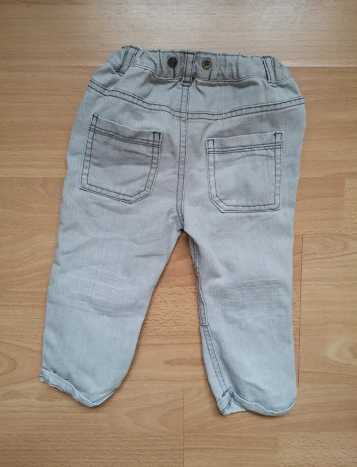 Ensemble jean gris chemise blanche 18 mois - photo numéro 6