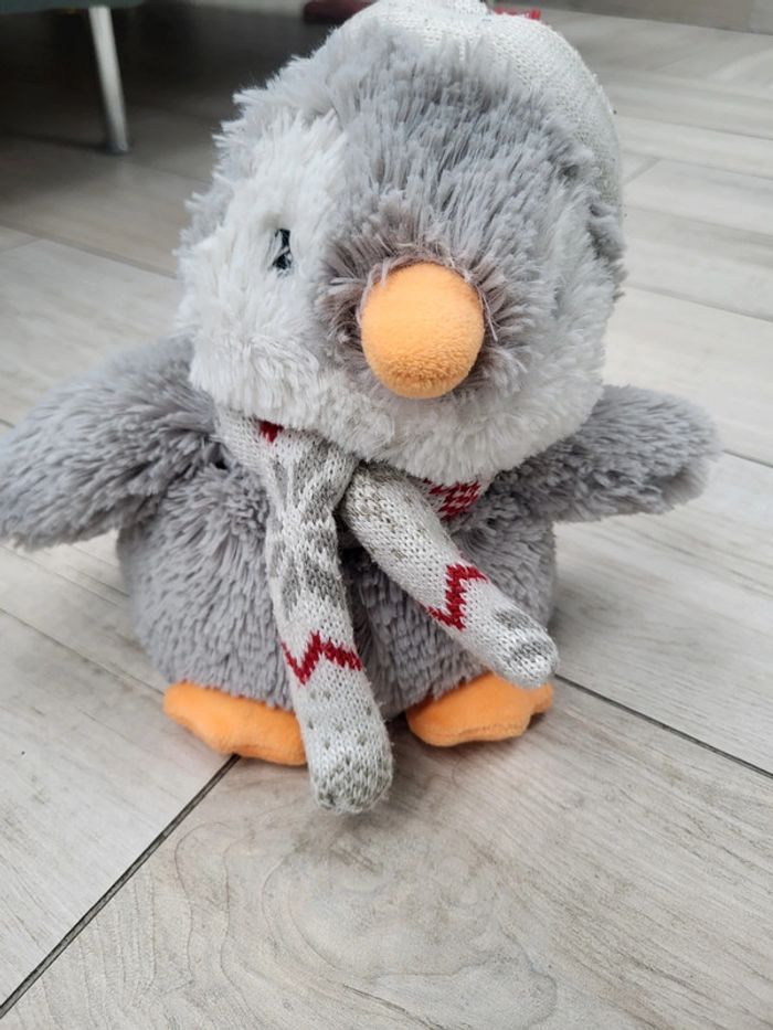 Peluche pingouin bouillotte - photo numéro 3