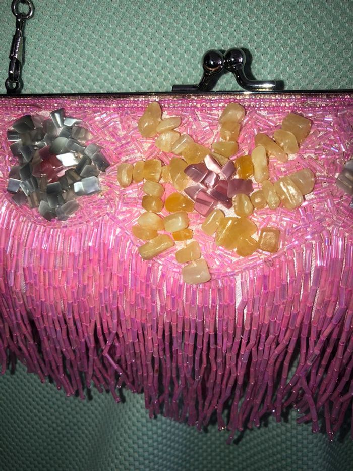 🌼Sac à main sequins et perles🙂 - photo numéro 2
