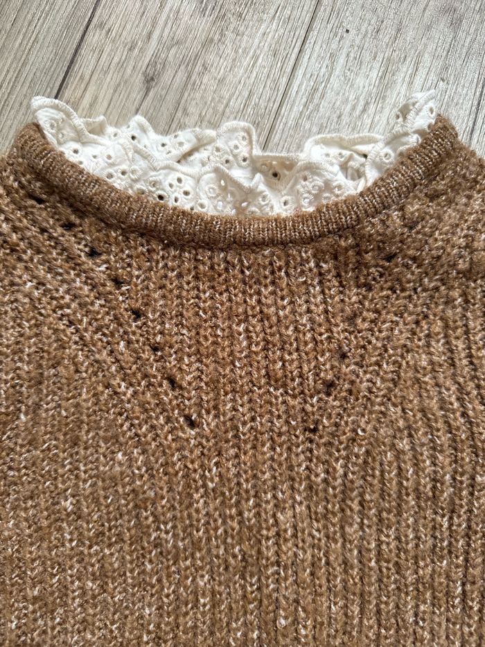 Pull col broderie anglaise Zara 2/3 ans - photo numéro 4