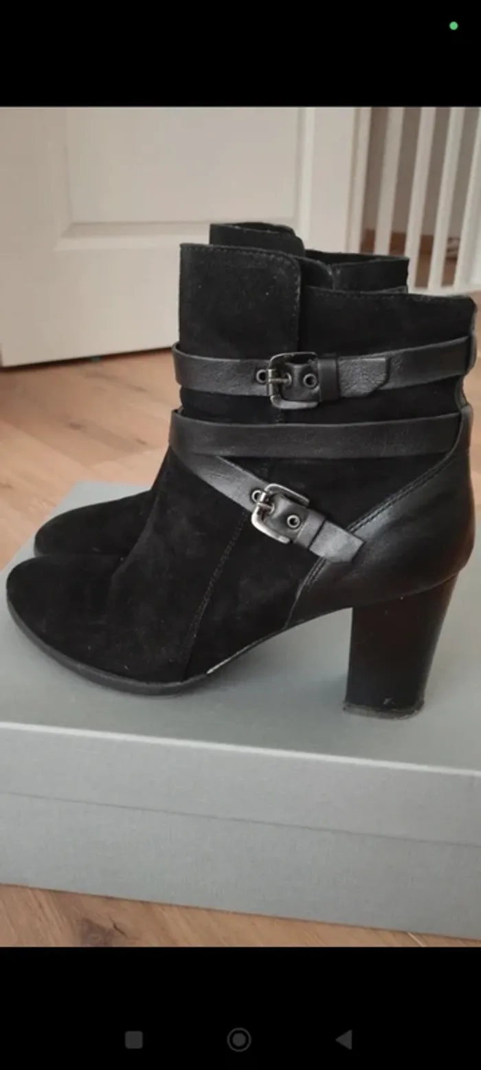 Bottines noires à talons progetto 38 - photo numéro 2