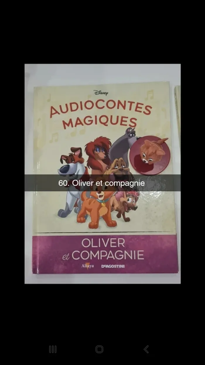 No60 audioconte Magique disney deagostini livre+figurine audio conte compte