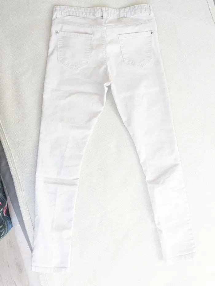 Jeans slim skinny blanc taille 38 - photo numéro 6