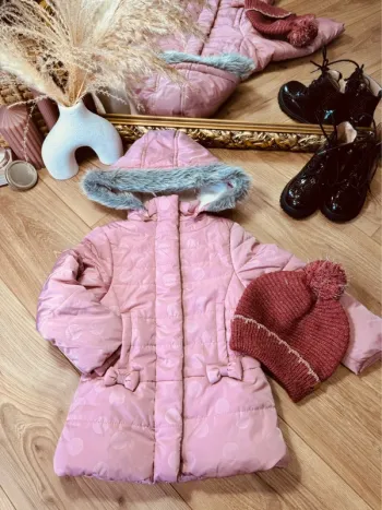 Taille 3 ans doudoune et bonnet fille Orchestra Tao rose 🌷