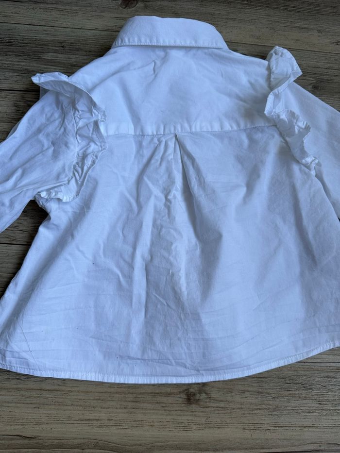 Chemise blanche à volant manche longue mango 5 ans - photo numéro 4
