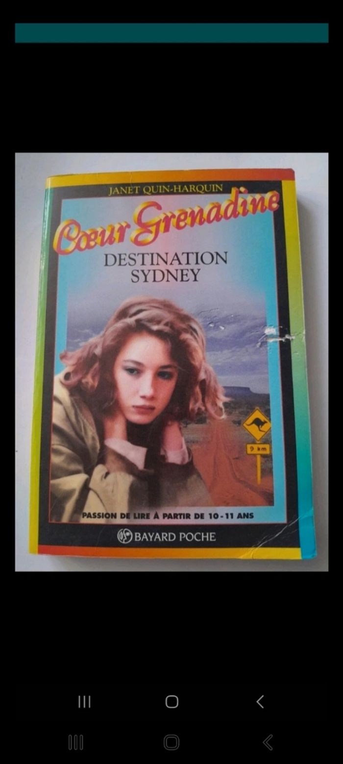 Livre Cœur grenadine Destination Sidney
