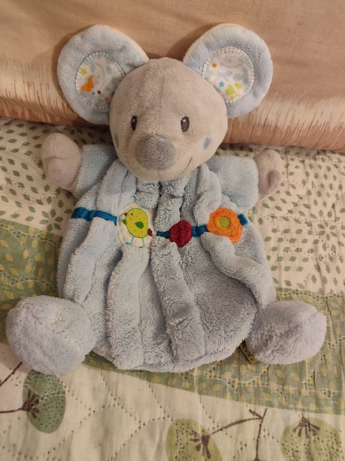 Doudou souris bleue nicotoy
