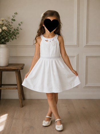 Robe blanche idéale pour mariage, baptême ou soirée 6 ans NEUVE