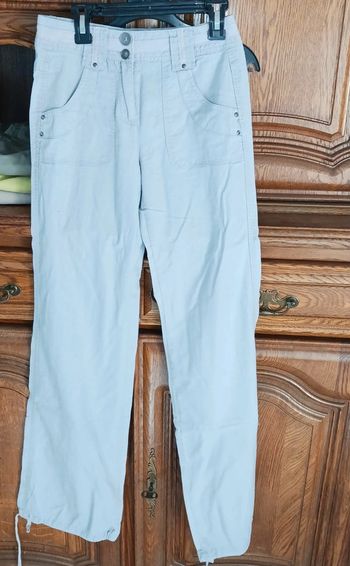 Pantalon fluide gris taille 34/ xs cache cache