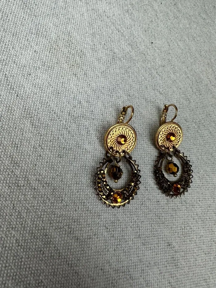 Boucle d’oreille dorées Saona - photo numéro 2