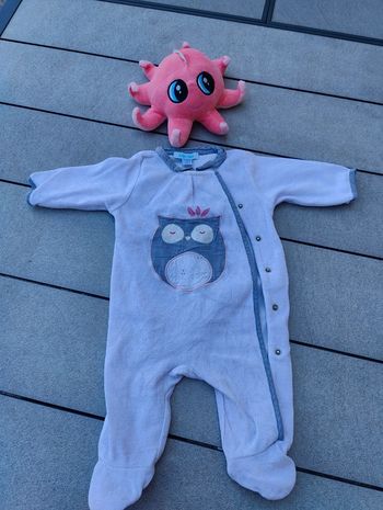 Pyjama fille hibou obaibi 3 mois