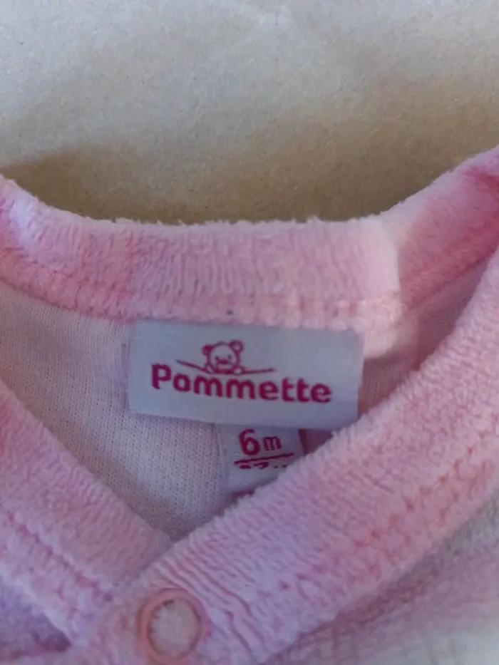 Pyjama / grenouillère velours 6 Mois - photo numéro 2