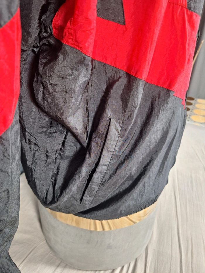 Veste coupe vent /Track jacket dbl vintage noir et rouge / homme - taille 2XL brodé (513) - photo numéro 7
