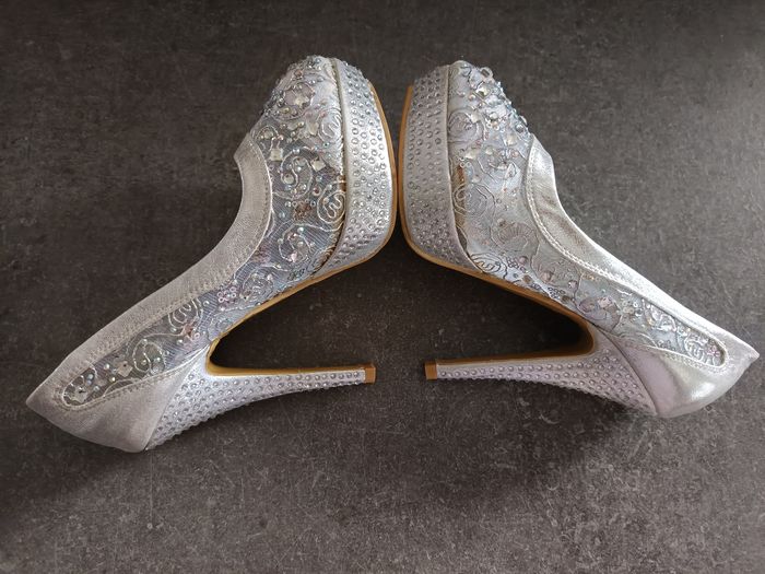 Escarpins gris strass 37 - photo numéro 5