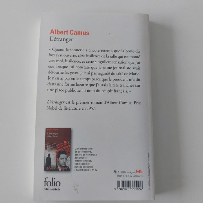 Livre - L'étranger - photo numéro 2