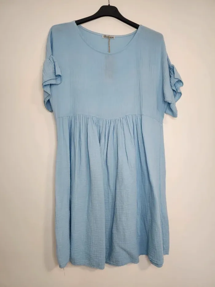 Robe bleu ciel légère été NEUF - photo numéro 2