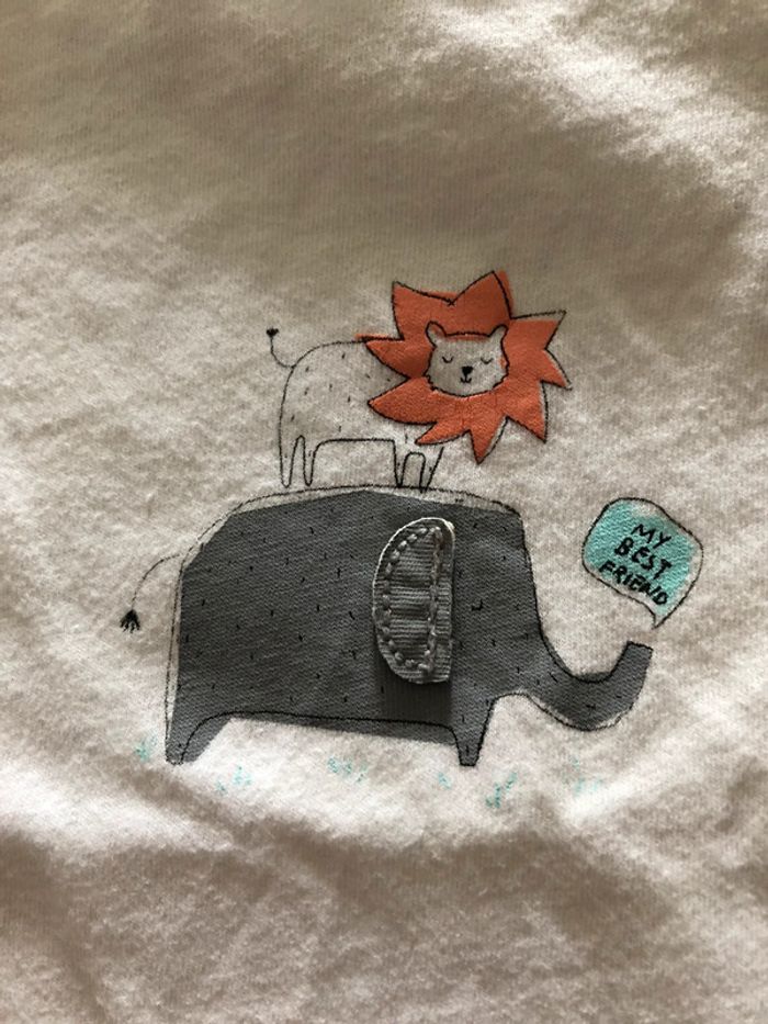 2 T-shirts manches courtes 6-9 mois Mango - photo numéro 6