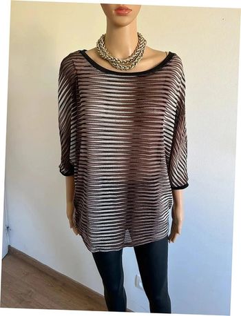 Blouse marron beige et noire Morgan taille M TBE