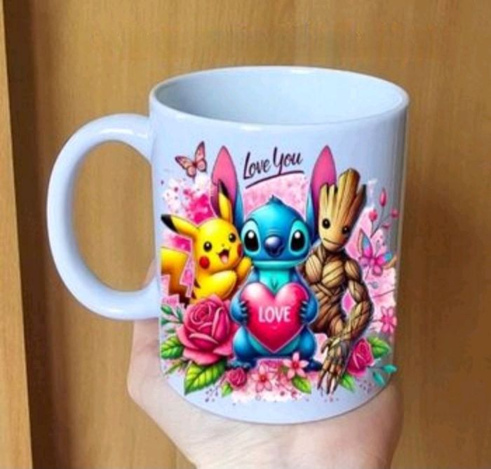 Mug pikachu stitch groot