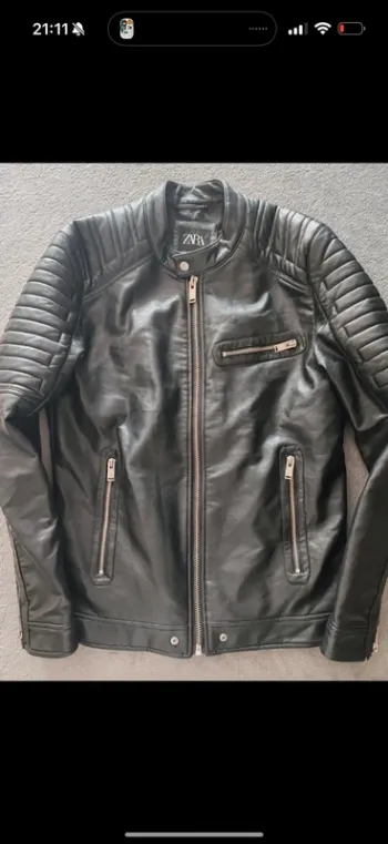 Veste Biker Zara – Simili Cuir (Homme M)