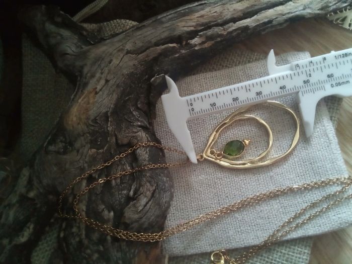 Collier goutte de péridot en pierre naturelle - photo numéro 2