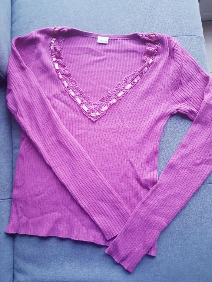 Pull moulant femme fushia 34/36