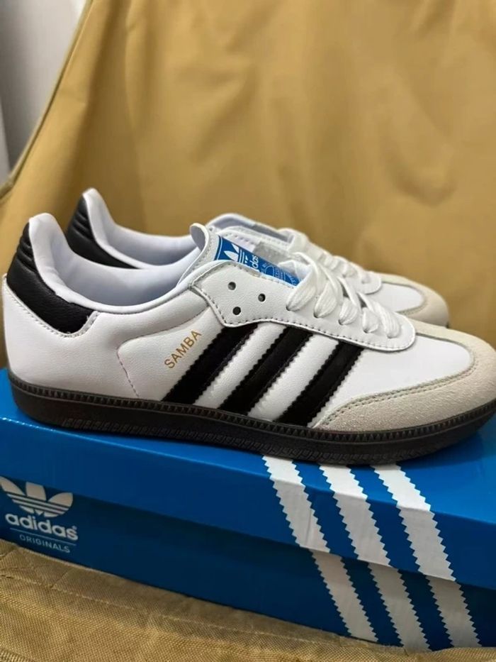 Adidas Handball Spezial 39 Blanc Braun Cuir - photo numéro 2