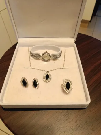 Coffret parure bijoux argenté