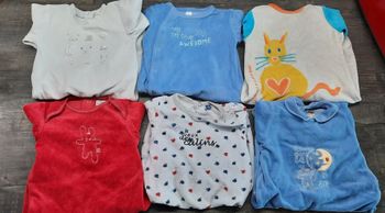 3 lots de 6 Pyjamas