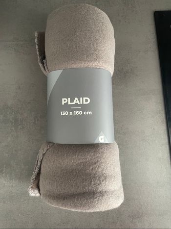 Plaid gris  160x130