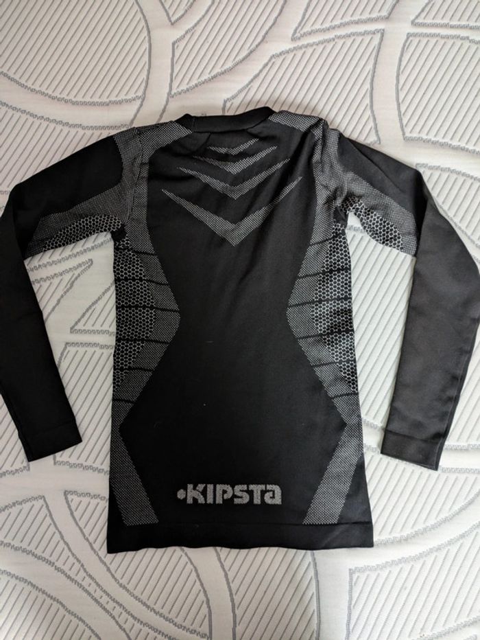 Tee shirt sous vêtement technique kipsta noir 8 ans - photo numéro 3