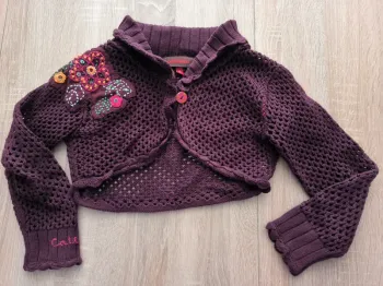 Gilet boléro à fleurs