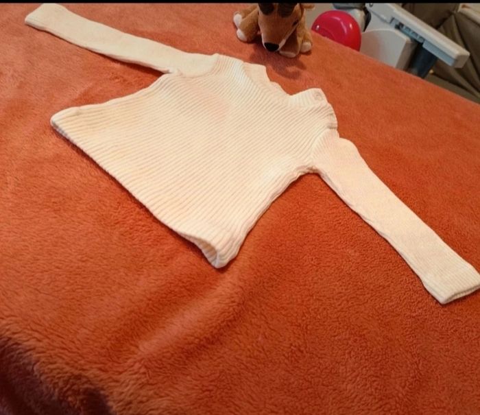 Pull Bébé Fille en Maille Côtelée – Dinou (Taille 6 mois/67 cm)