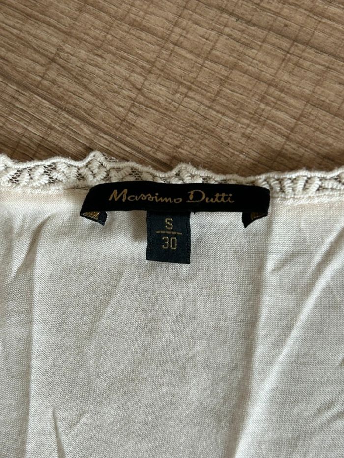 Robe jaune beige avec dentelle Massimo Dutti taille S jamais portée - photo numéro 14