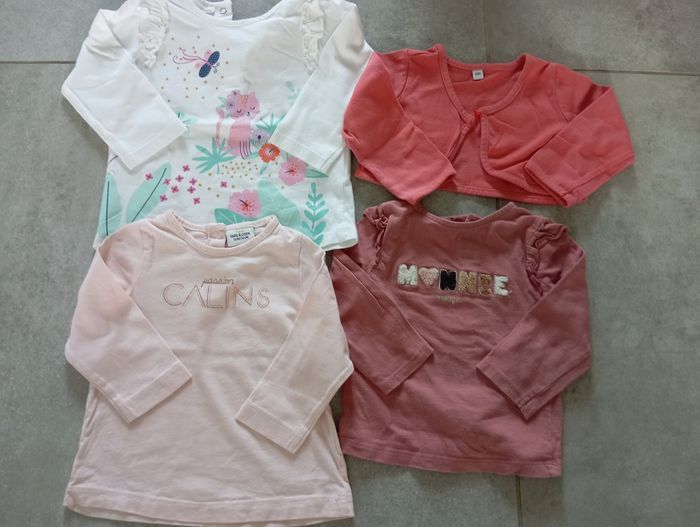 Lot Manches longues fille 12 mois