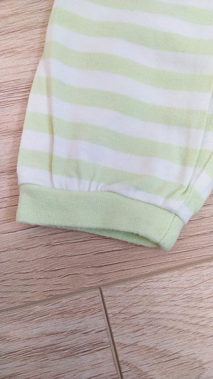 Pantalon vert rayé 3 mois poussin - photo numéro 4
