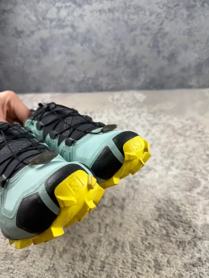 Salomon SpeedCross5 Gore-Tex - Blue & Yellow & Grey - photo numéro 15