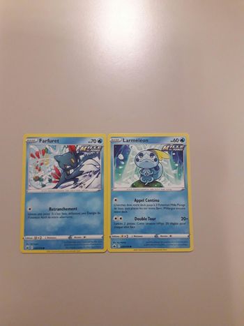 Farfuret + Larméléon lot de 2 cartes Pokémon neuves