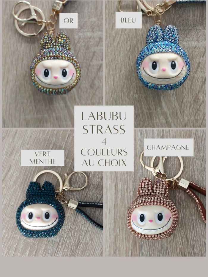 Porte clé- Bijoux de Sac Labubu Strass NEUF